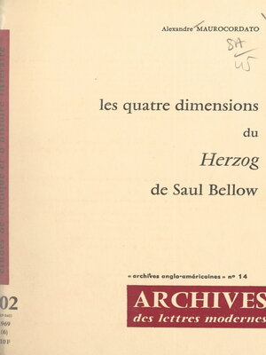 cover image of Les quatre dimensions du Herzog, de Saul Bellow
